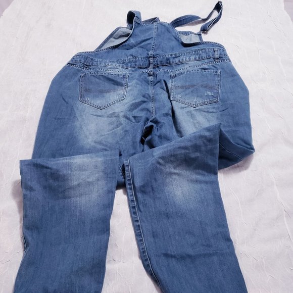City Chic Blue Denim Overalls - Picture 9 of 10